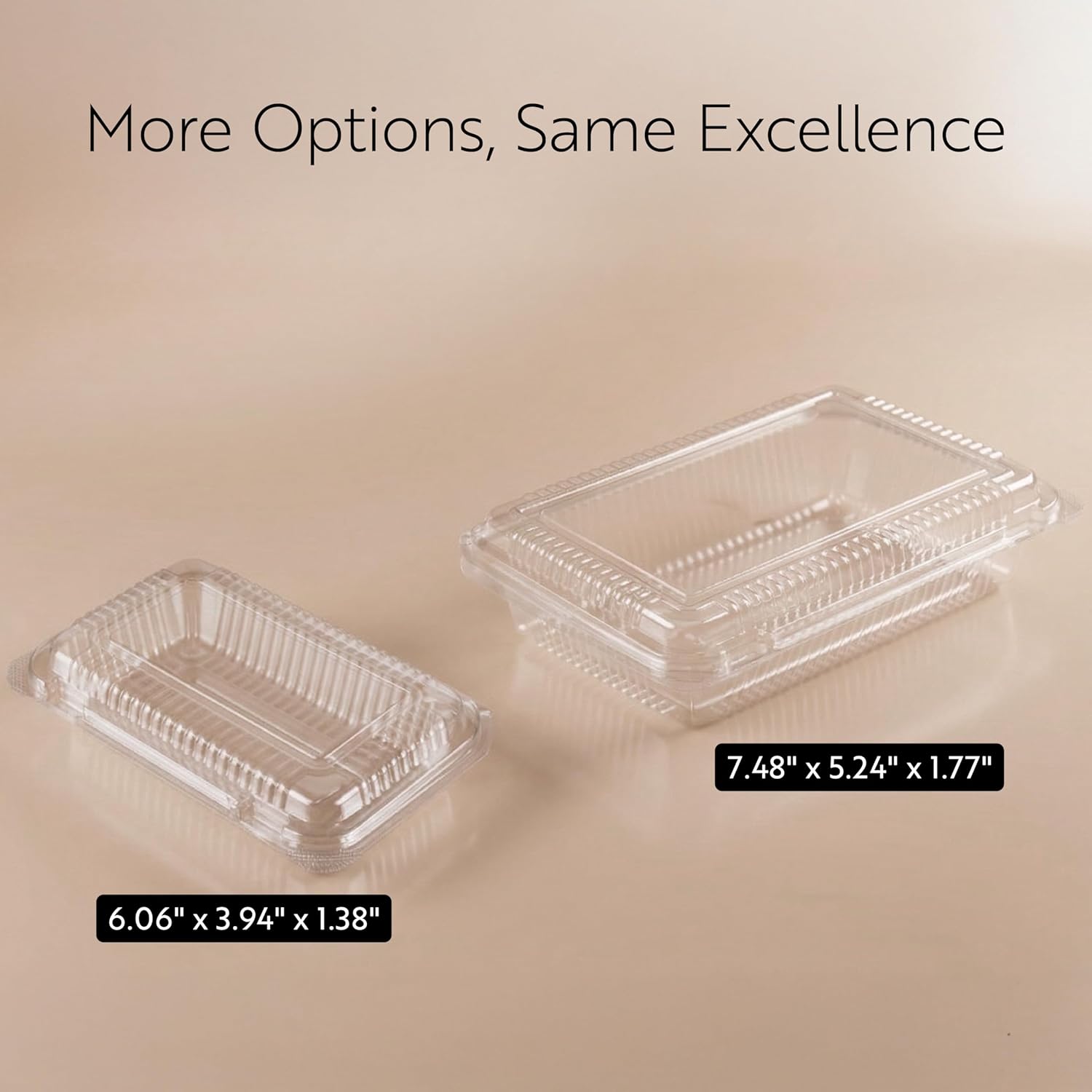 Restaurantware Take Out Container 100 Pack of 7.48 x 5.24 x 1.77 Inches Leak-Resistant Plastic Clamshell Food Box Clear Packaging For Catering