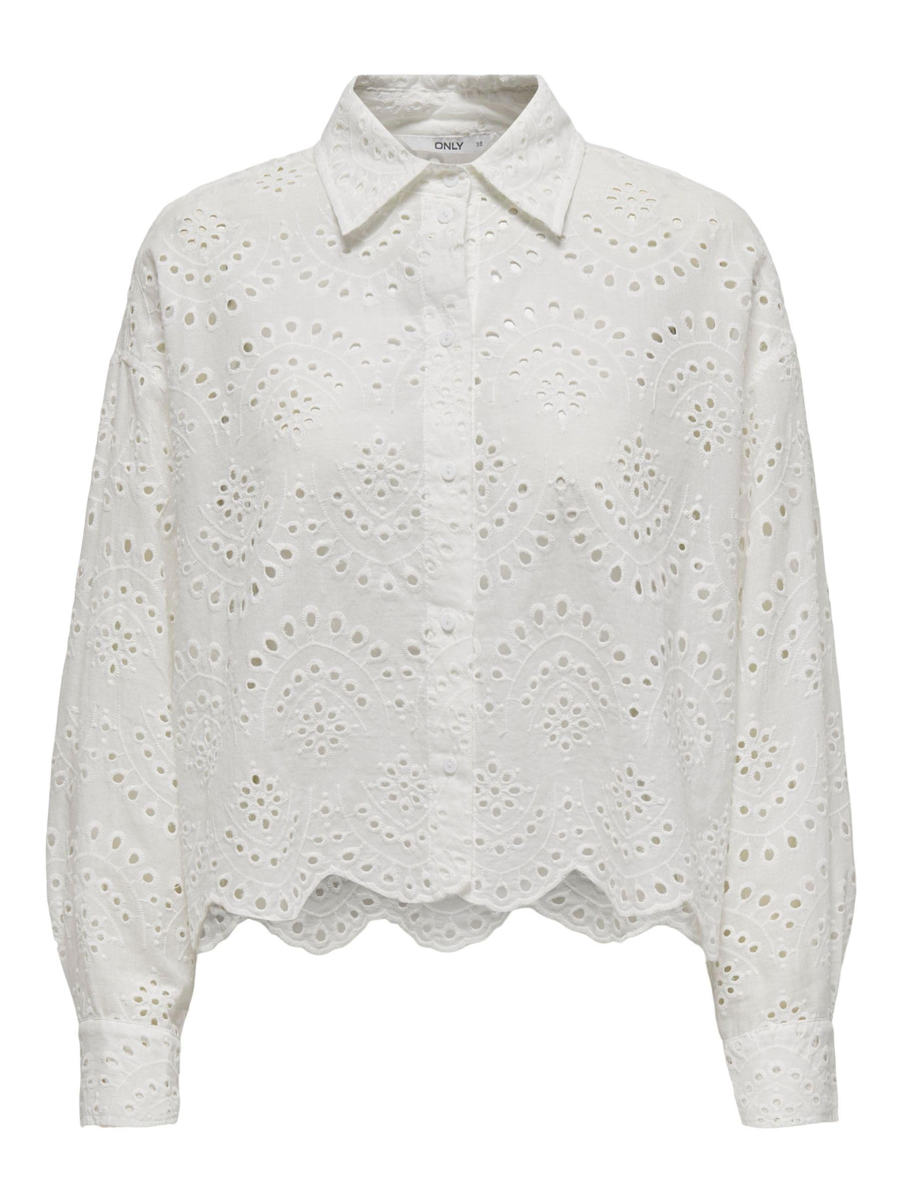 ONLY Onlvalais L/S Shirt WVN Noos – Cloud Dancer, XL