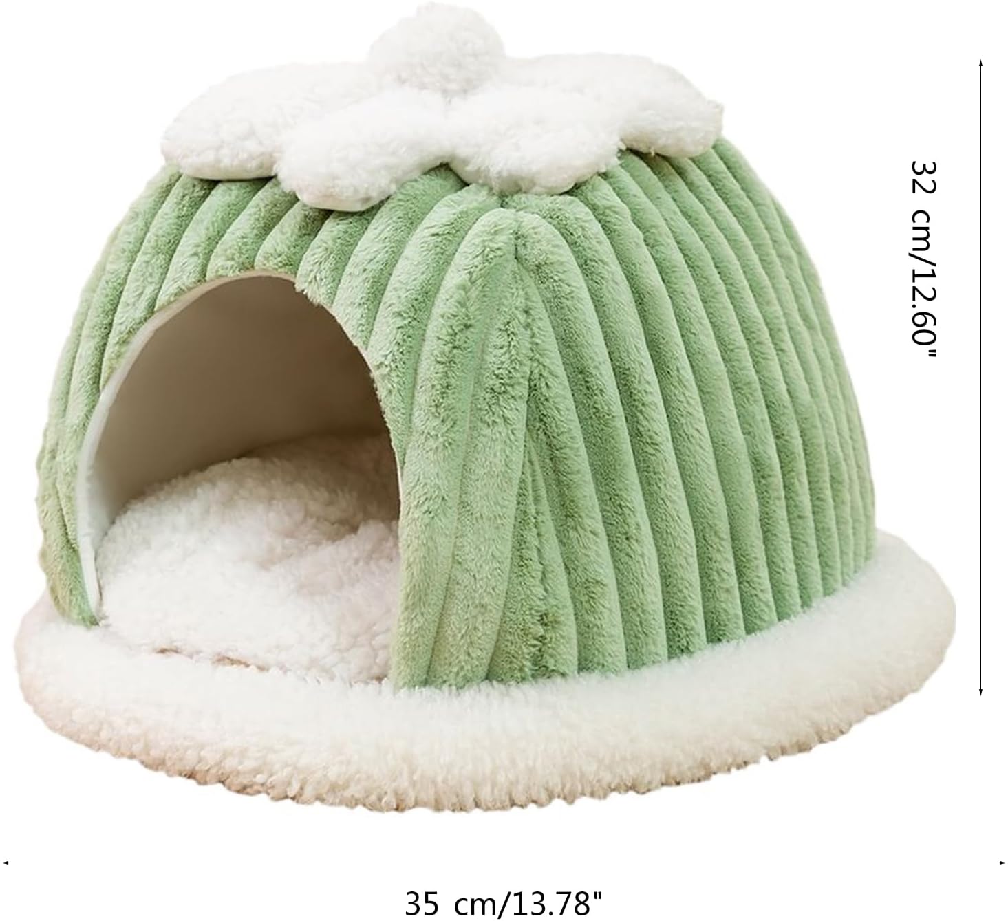 review Deep Warm in Winter Bed Indoor Plush Tent Small Dog House Windproof Puppy Nest with Pumpkin Designed Large Dog House Soft Pet Bed Tent Indoor Enclosed Warm Plush Plush Pet Tent, Gray