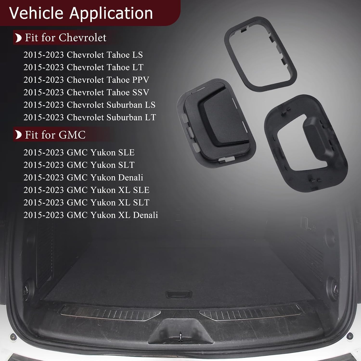 84944667 Rear Trunk Cargo Area Handle Compatible with GMC Yukon XL 2015-2023, Chevrolet Tahoe Suburban 2015-2023