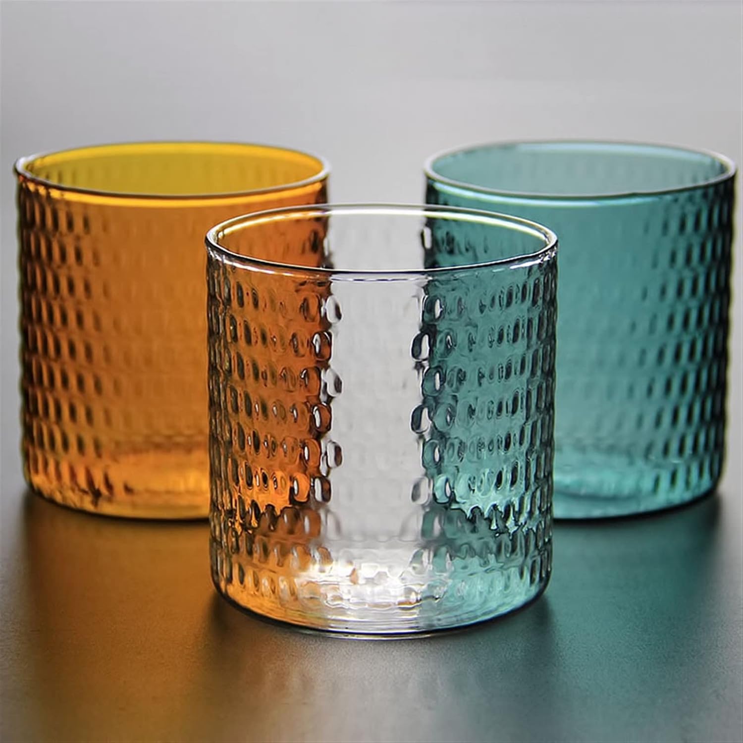 Glass Cups Color Glass Drinking Glasses Tea Cup Modern Mugs Drinkware Cold Drink Glasses Heat-Resistant Water Glass Household Juice Cup Drinking Glasses (Color : Transparent)