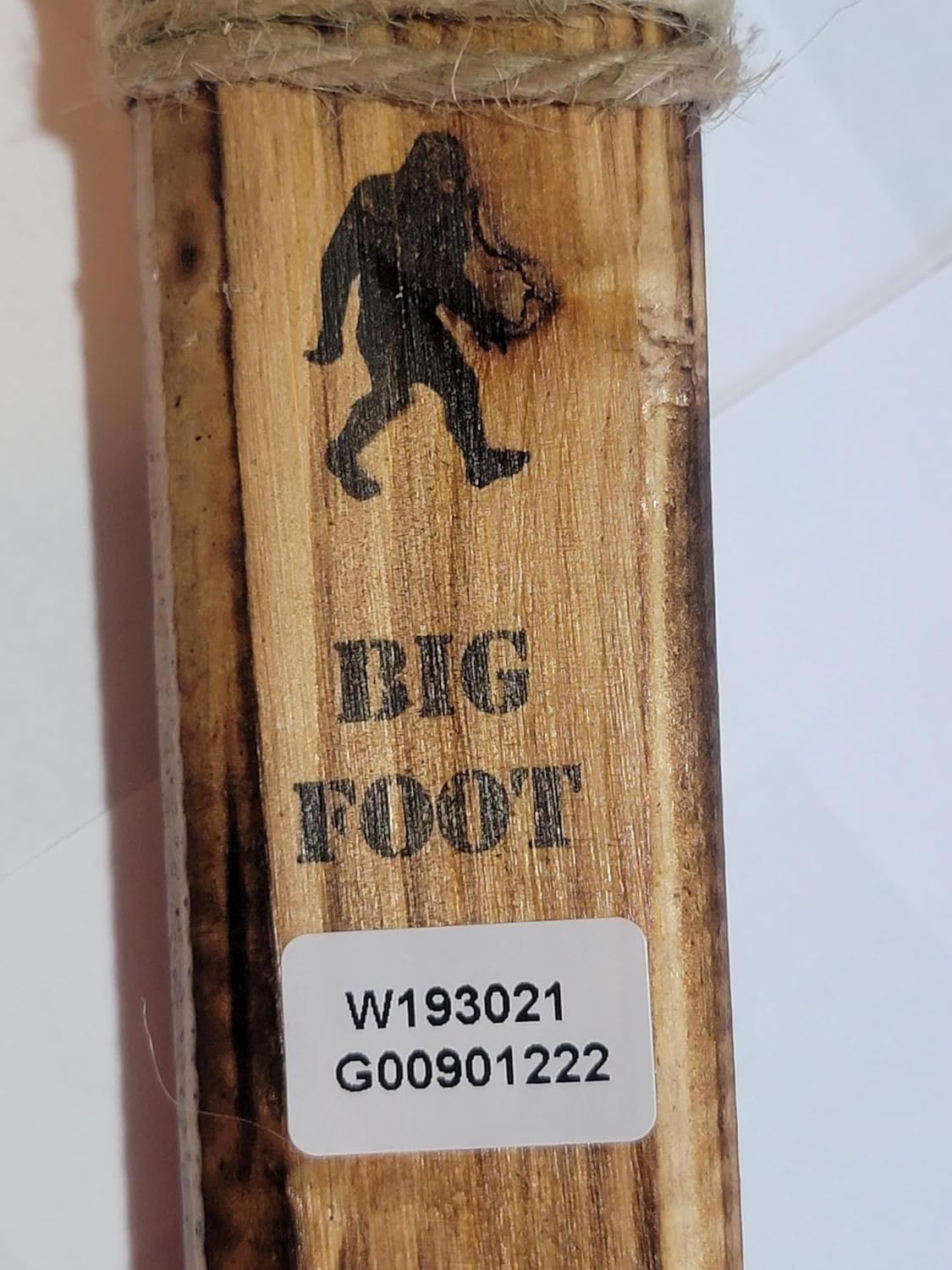 45" Bigfoot Trekking Pole Nature's Walking Stick Hand Carved Sasquatch Lightweight