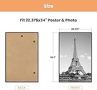 Vista 30 de upsimples - Marco de 12 x 16 pulgadas, color blanco, paquete de 3 marcos de fotos, marco de póster para montaje en pared horizontal o vertical, a