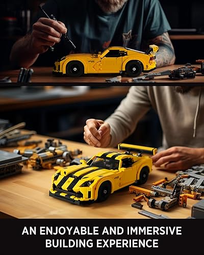 Miniatura 4 de Nifeliz Viper, icónico kit de construcción de autos musculares, juego de exhibición distintivo de autos deportivos para regalo de adultos (1,236