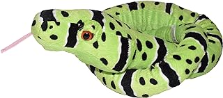 Wild Republic Snake Plush, Stuffed Animal, Plush Toy, Gifts for Kids, Green Rock Rattlesnake 54 inches