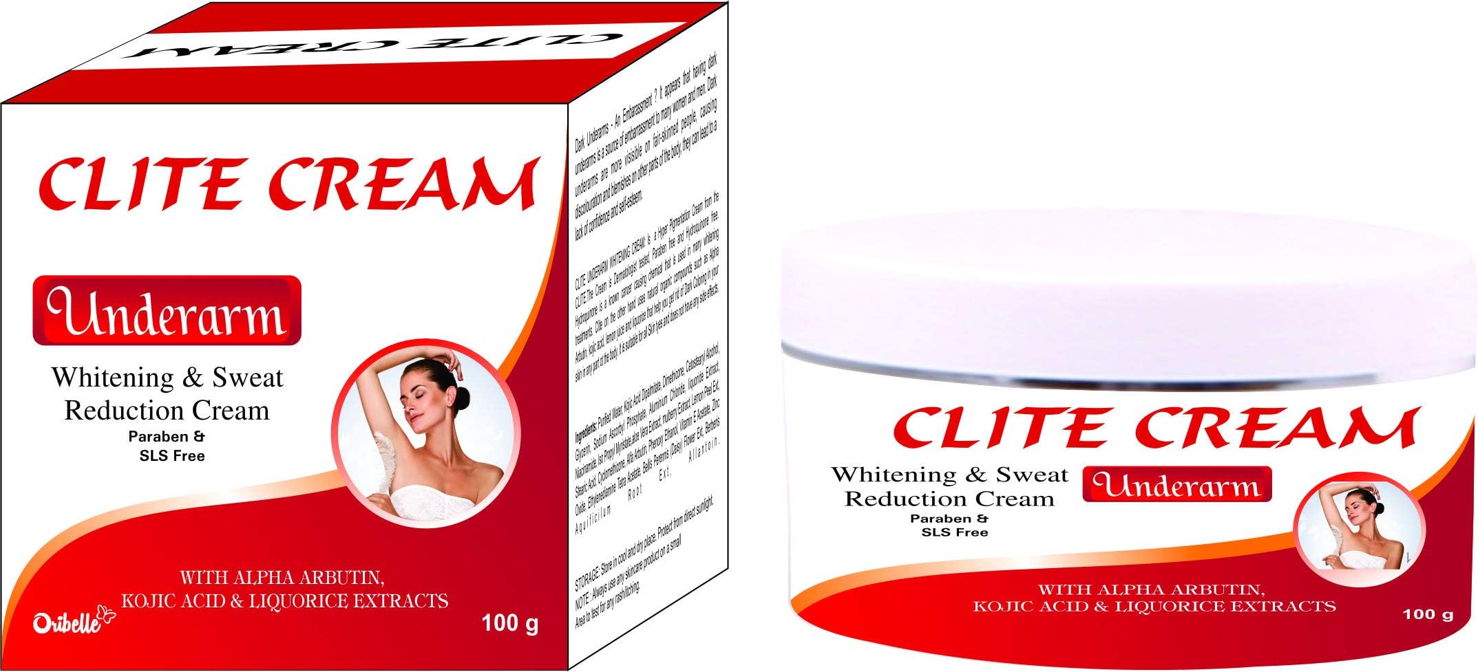 oribelle cosmetics Clite Underarm Whitening Cream