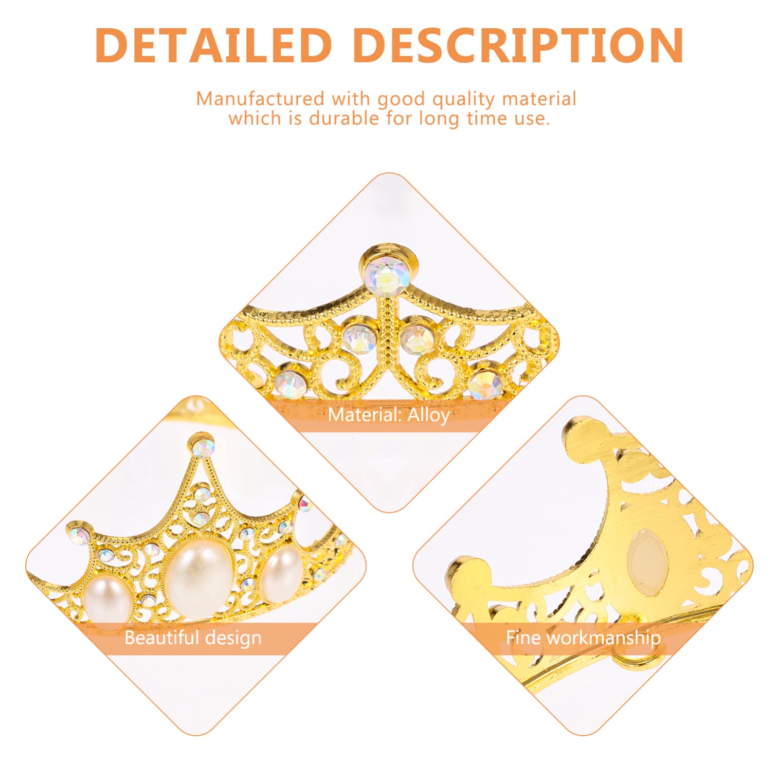 Didiseaon 3pezzi Crown Cake Topper Elegante per Decorazione Torte di Compleanno e Matrimonio Unico e Facile da Usare Resistente