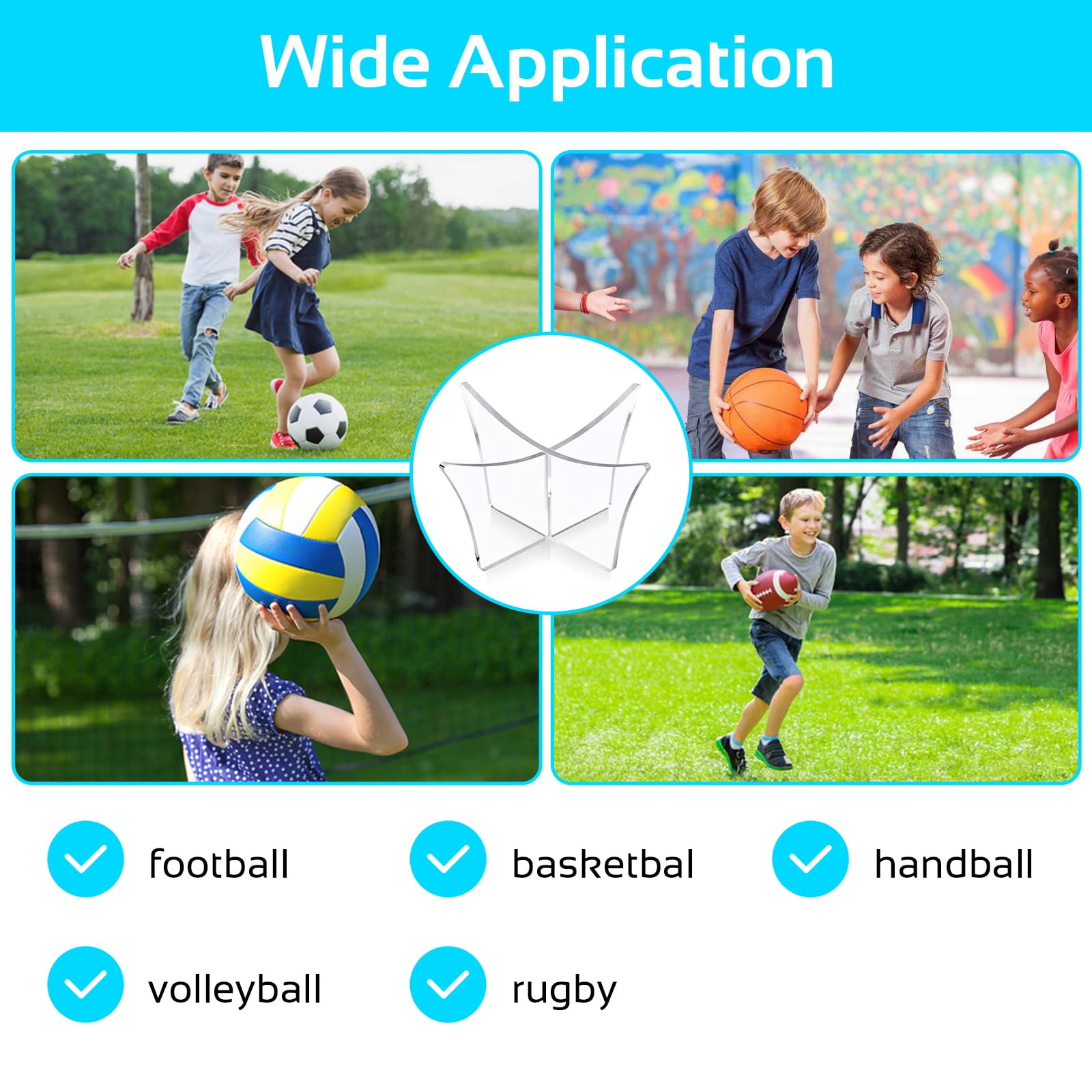 3 Soporte de Balón,Bola Acrílico Soporte,Soporte de Pelota,Soporte de Bola Transparente,Soporte Balones De Fútbol, para Fútbol, Bolos, Baloncesto, Voleibol y Balonmano