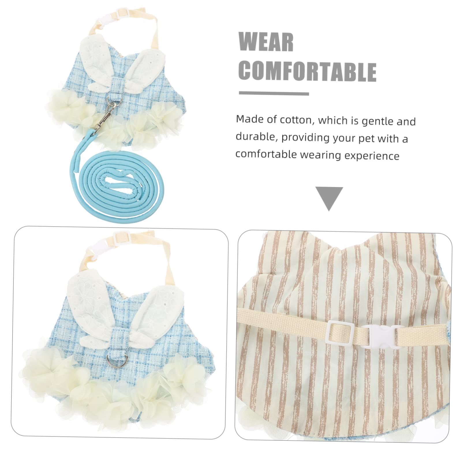 Angoily 3sets Per Coniglio Con Guinzaglio Gilet Vestibile Per Animali Domestici Design Elegante e Confortevole Per Passeggiate e Foto