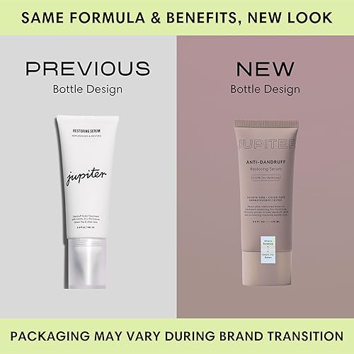 Miniatura 10 de Jupiter Champú y suero anticaspa para mujeres y hombres, formulado por dermatólogos para cuero cabelludo escamoso, con picazón, grasa y seco,