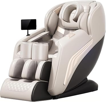 Zero Gravity Massage Chair, Full Body Airbag Recliner with Smart Body Scan, 6 Modes, HiFi Bluetooth, LCD Touch, Foot Roller, No Assembly