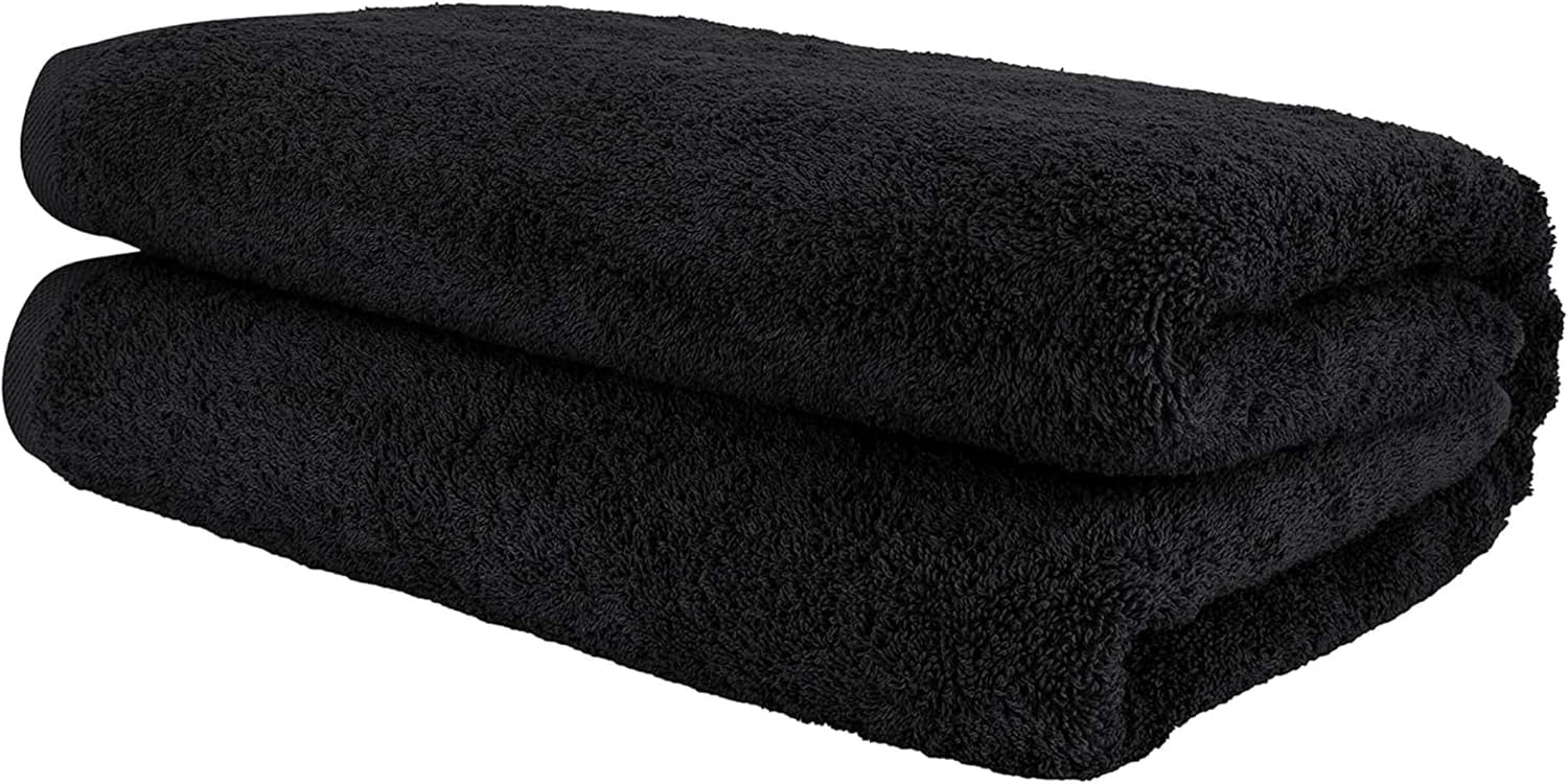 Nine West - Premium Turkish Jumbo Bath Sheet, 100% Turkish Cotton, Quicky Dry, Highly Absorbent & Ultra Comfy Bath Towel Sheets for Hotel & Spa | 40"x80" | (Black)