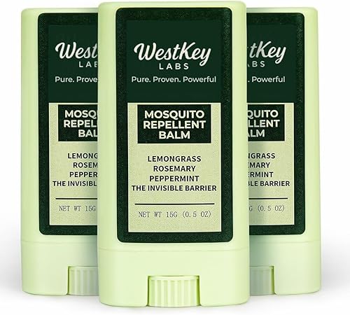 Bálsamo repelente de mosquitos, paquete de 3 (0.5 onzas cada uno), sin DEET, repelente de insectos a base de plantas para niños y adultos,