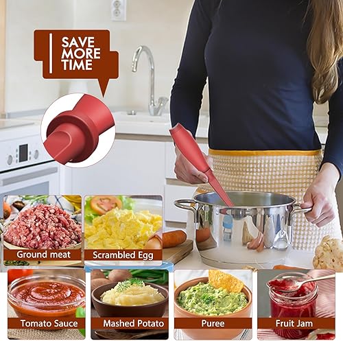 Miniatura 2 de Picador de carne mejorado, triturador de carne resistente al calor para carne de hamburguesa, triturador de carne molida, utensilio de picador de