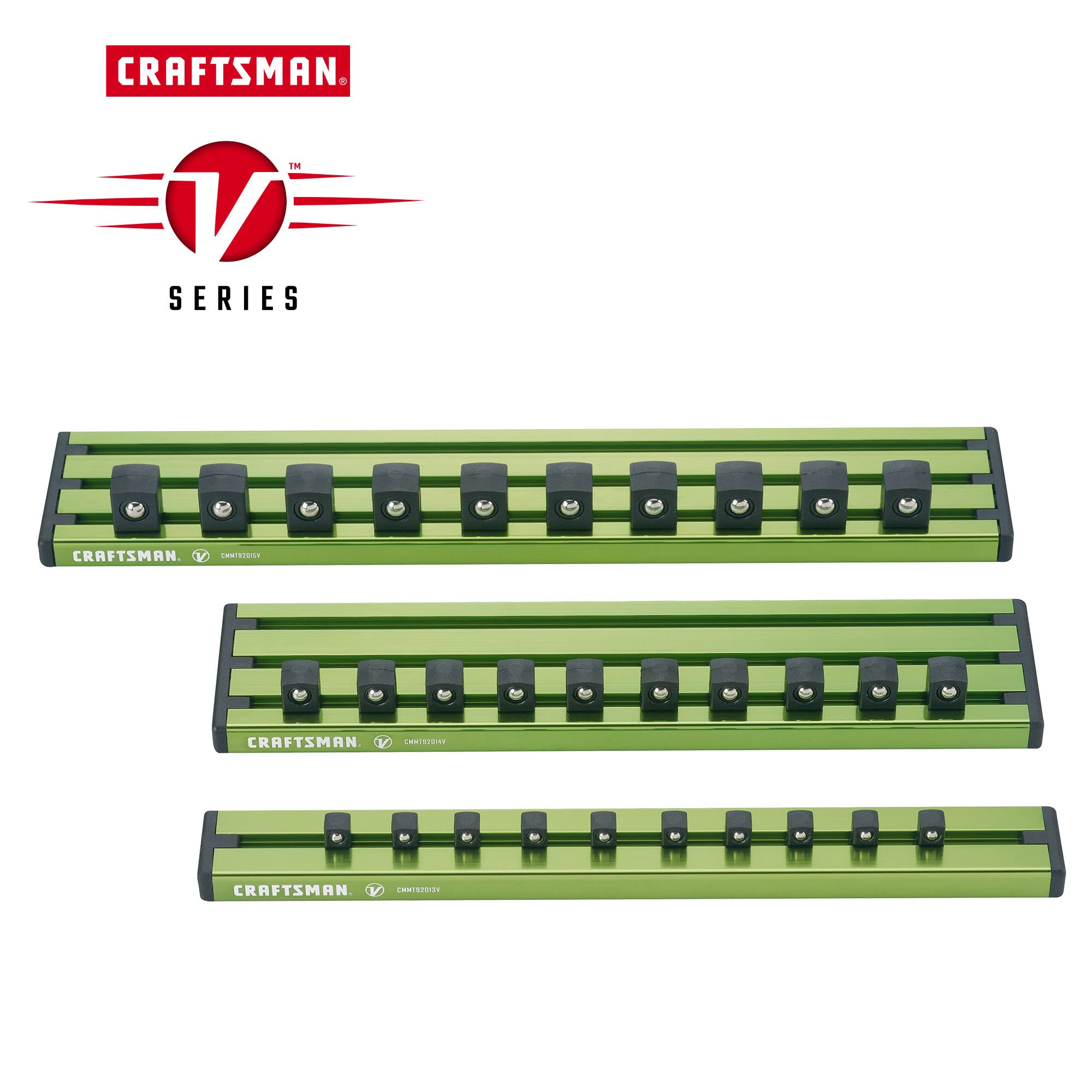CRAFTSMAN V-SERIES Socket Organizer, Magnetic, Green, 3