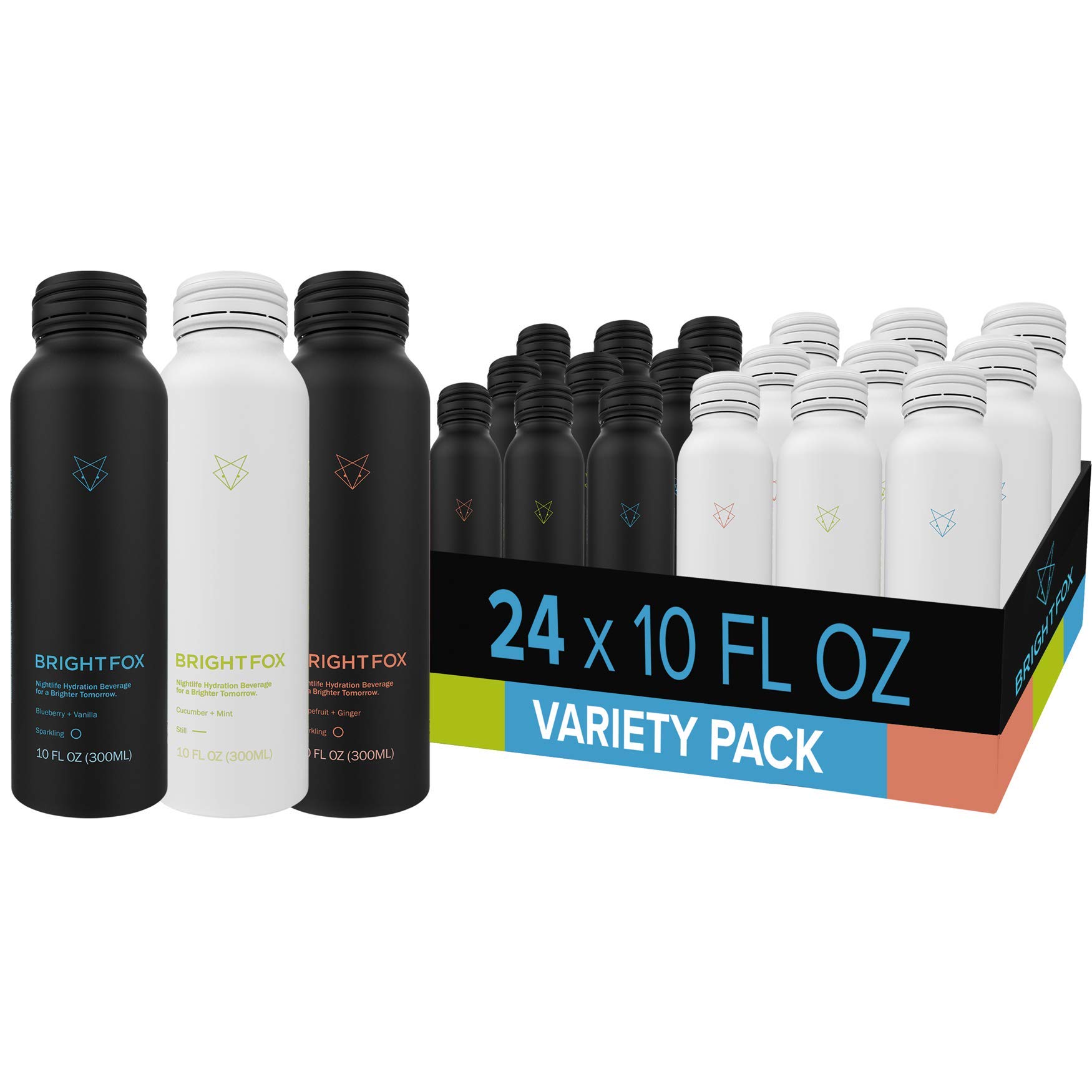 BrightFox Hydration | Variety Pack | The Highest Electrolyte Beverage with Zero Compromise | Vitamins Minerals Antioxidants Immunity | Zero Sugars | Zero Calories | 24 Pack