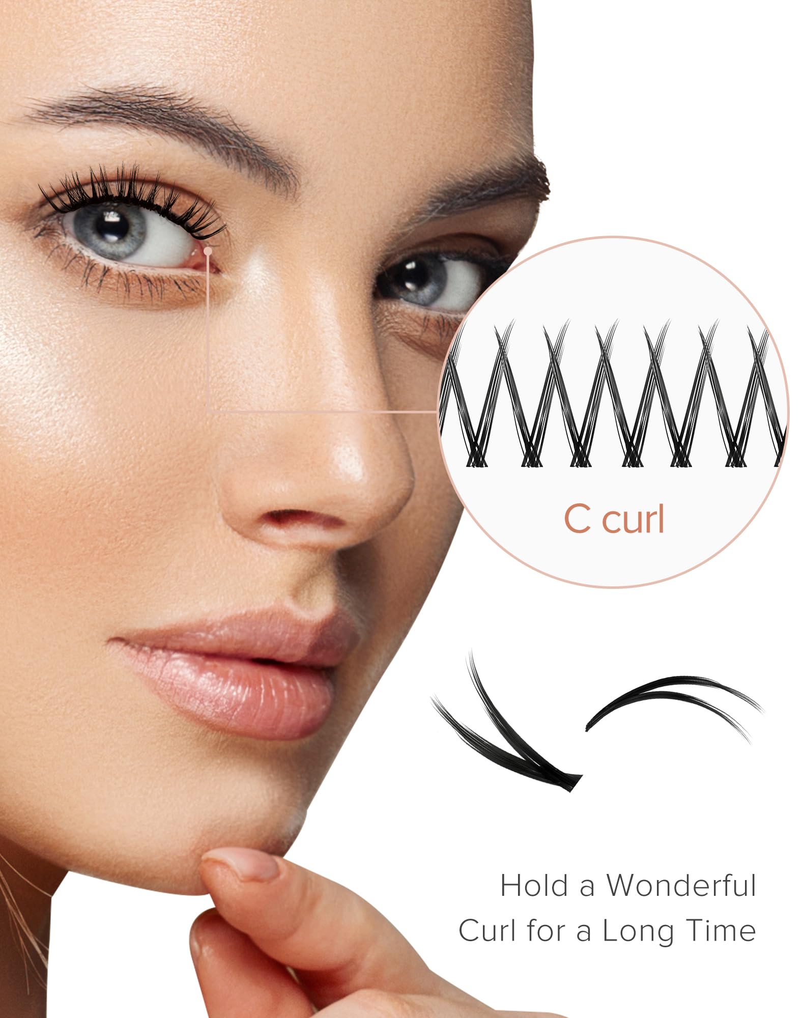 Onlyall DIY Eyelash Extensions Cluster Lashes Individual Lashes Natural Lash Clusters Wispy Lashes Strip Lashes Extension-Y46 - Image 2