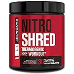 Jacked Factory NITROSURGE Shred Pre Workout Supplement - Energy Booster, Instant Strength Gains, Sharp Focus, Powerful Pumps - Nitric Oxide Booster & PreWorkout Powder - 30Sv, Watermelon