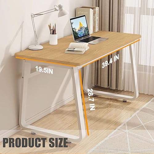 Miniatura 7 de Escritorio moderno de estilo simple para computadora para oficina en casa, escritorio pequeño de 31.5 pulgadas, escritorio de trabajo de esquina