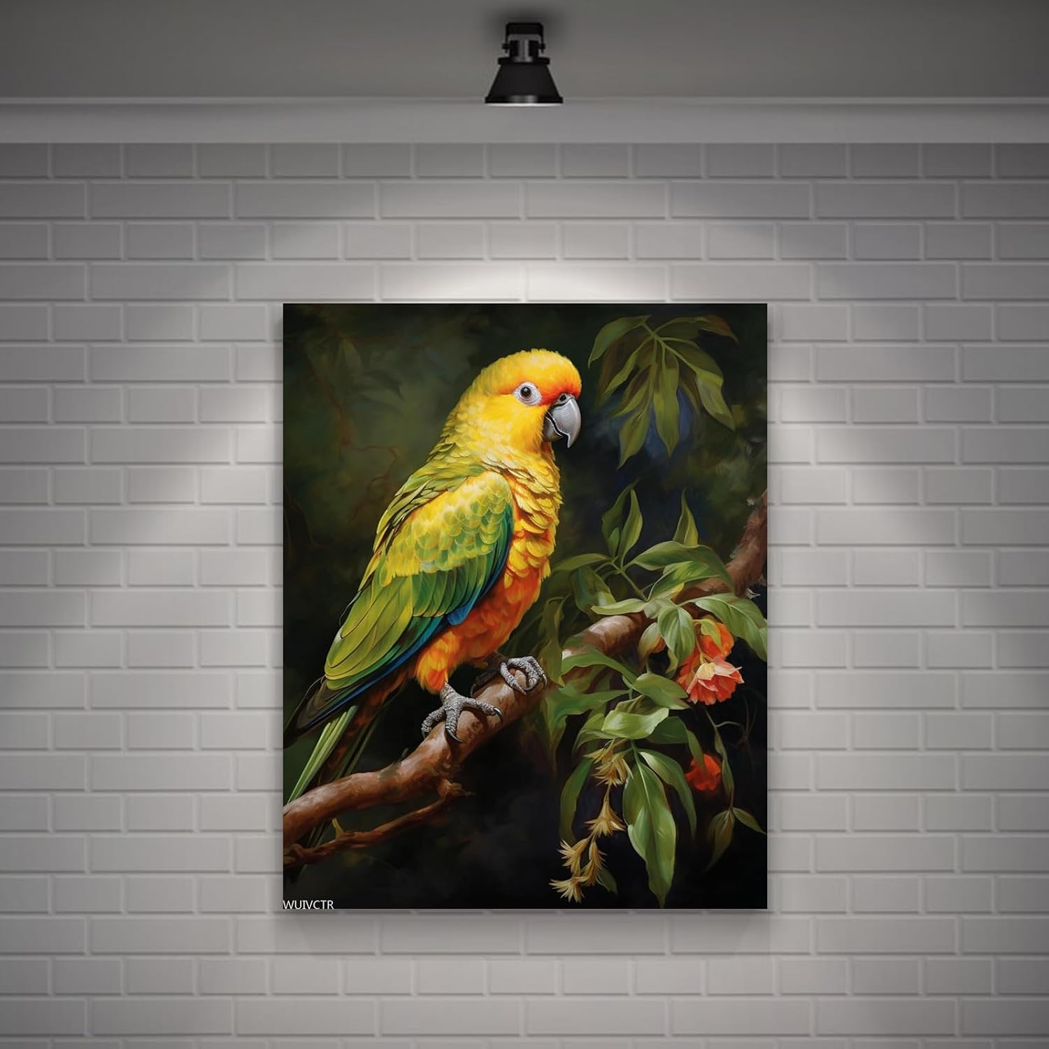 WUIVCTR Painting by Numbers Canvas for Adults, Colorful Animal Parrot Bird, DIY Digital Painting Canvas Kits Birthday Wedding Christmas Decor Gifts, 40x50cm