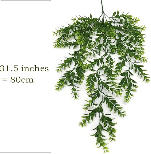 Miniatura 5 de vid artificial colgante, hojas de plástico sintético, plantas de hiedra, plantas de vegetación falsa, resistente a los rayos UV, decoración para
