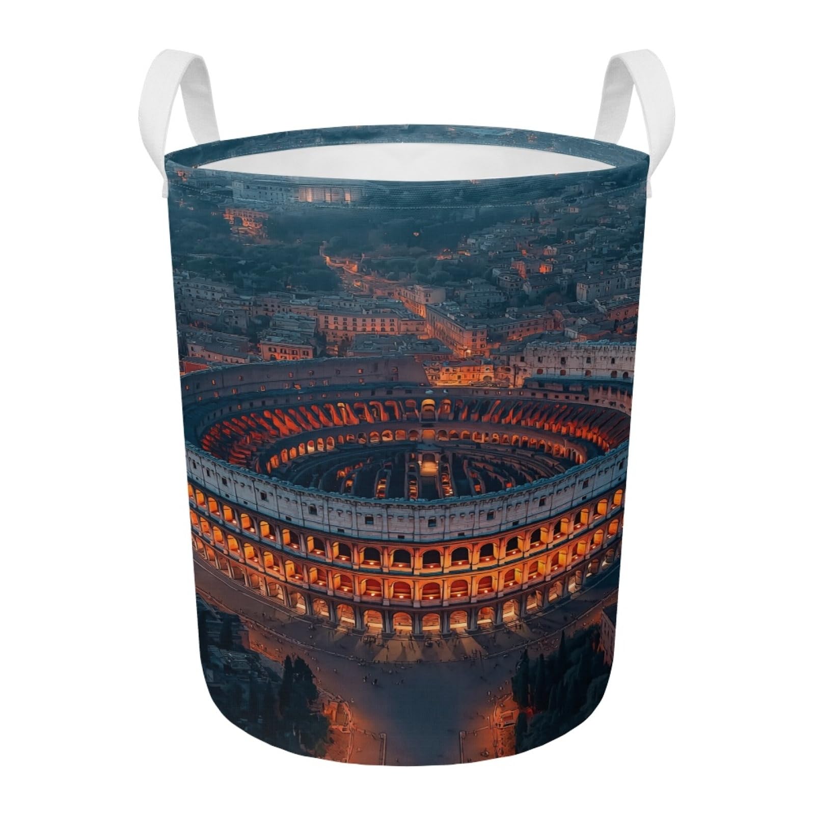 Paniers à linge pliable grand bac de rangement tissu corbeille durable orange