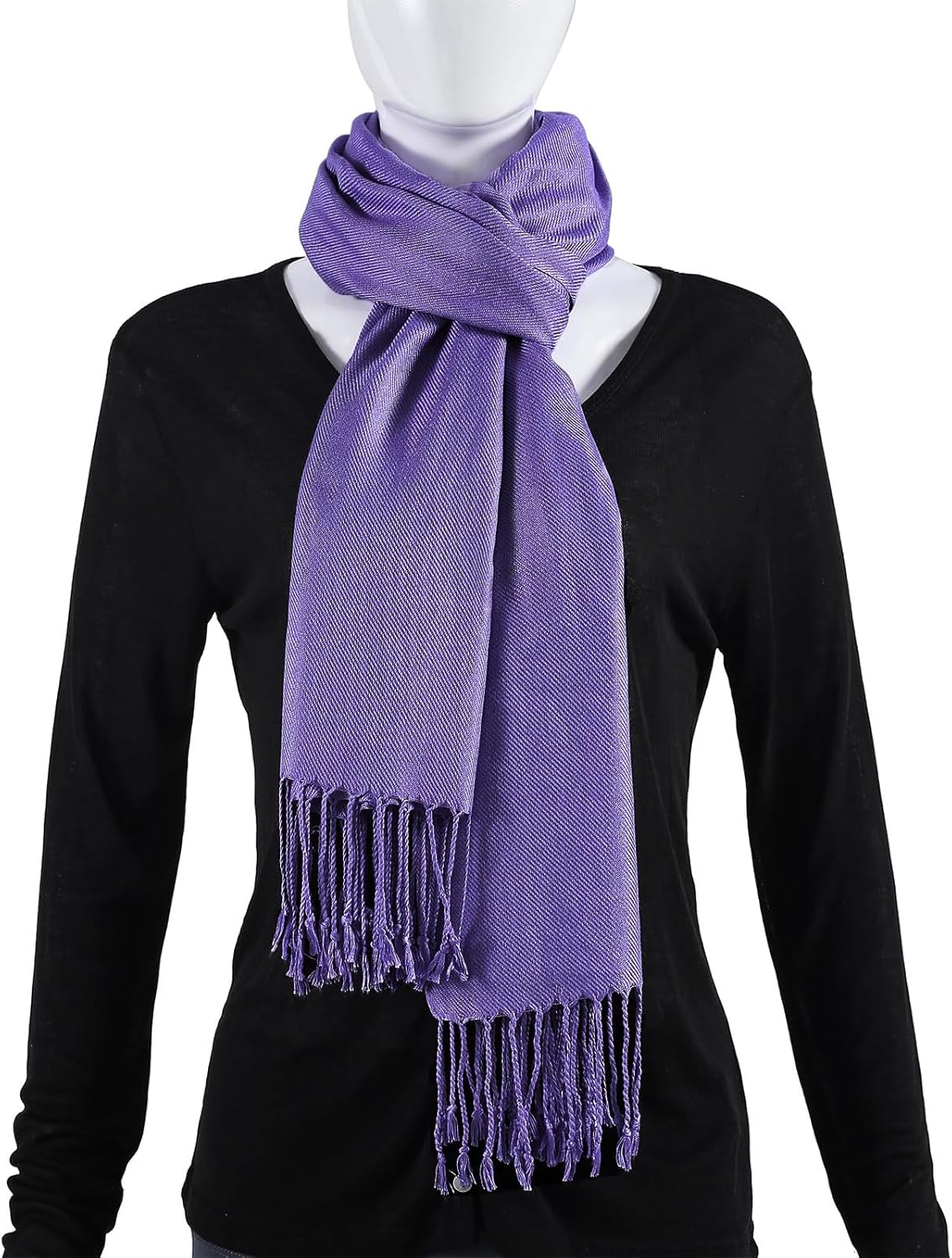 Pashmina Feel Shawl Wraps for Women Evening Dresses and Wedding Cover Up Formal Soft Silky Rave Scarf Elegant - Image 5