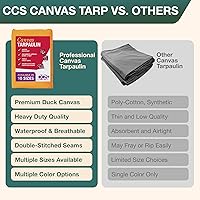 Vista 6 de CCS CHICAGO CANVAS & SUPPLY - Lona impermeable resistente, extraduradera, para varios usos, funda de lona de campamento con ojales inoxidables