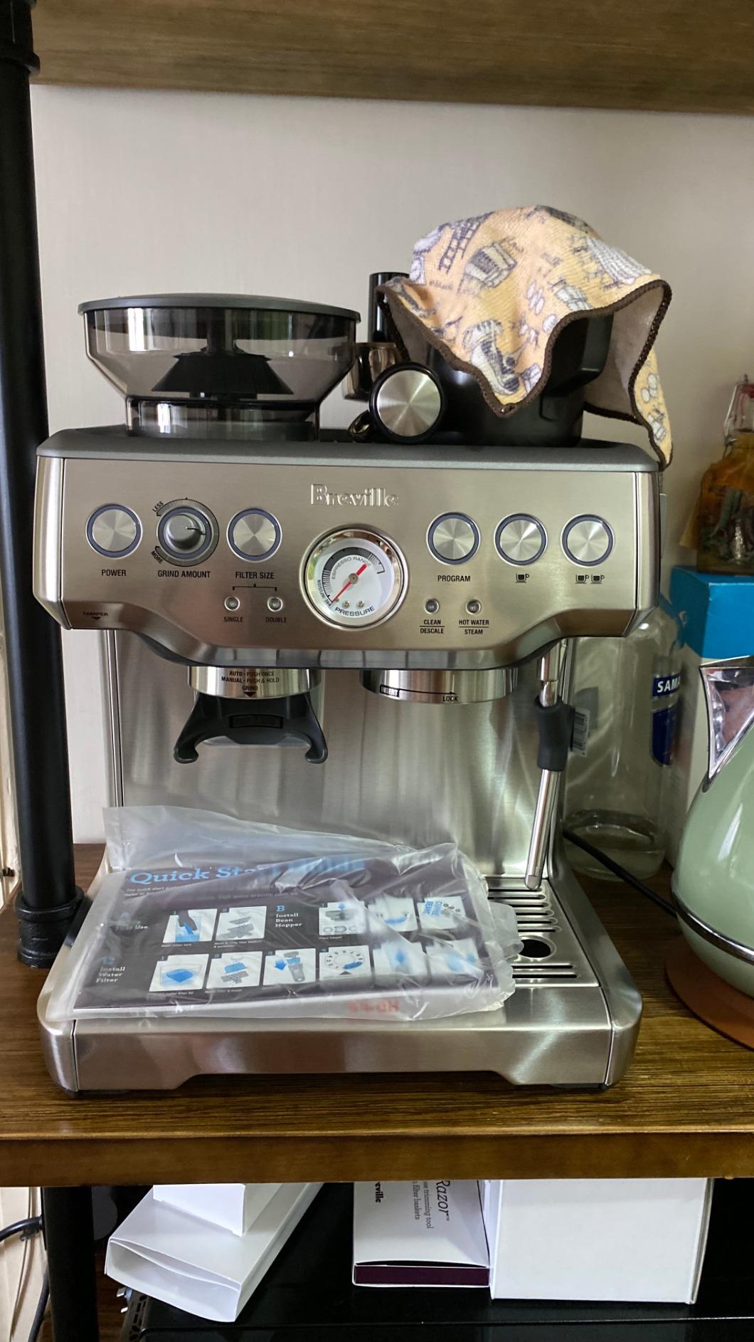 Breville the Barista Express Espresso Machine, Black Sesame, BES870BKS