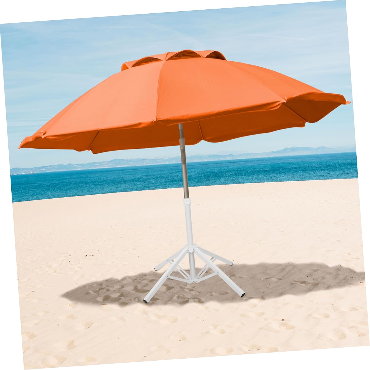 YARNOW Sturdy Metal Outdoor Umbrella Base Windproof Patio Umbrella Stand Flag Bracket for Beach Garden