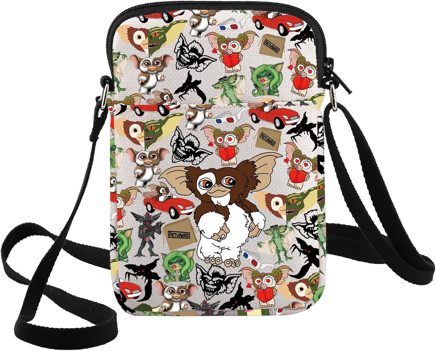 G2TUP Funny Gizmo Crossbody Bag Mogwai Fans Gift Midnight Scary Horror Movie Shoulder Bag Cartoon Character Merch