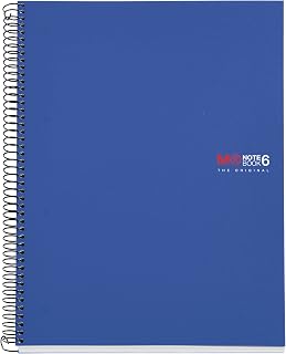 Miquelrius - Quaderno A4 a spirale 6 colori, Taccuino in polipropilene 0,8 mm, Quadretti 5 mm, Carta 70 g/m² microperforato 4 fori, 150 fogli opachi, Notebook The Original, Blu