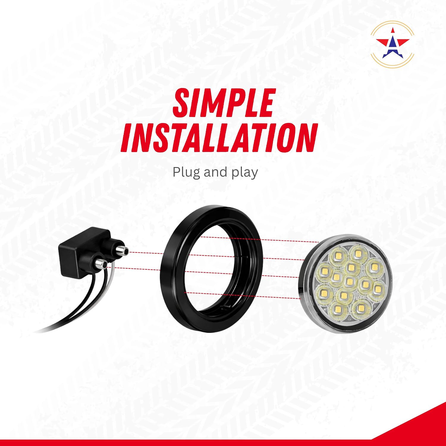 2x 2.5 Round White Led Clearance Side Marker Courtesy Interor Lights Kit 13 Diodes Light Grommet 2 Wire Pigtail Truck Trailer Rv Flush Mount Waterproof 12V Sealed, Front Lamps, Reverse Backup image 3