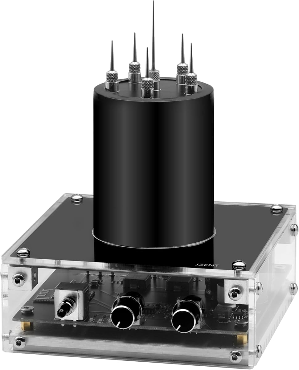 JZENT Bluetooth Music Tesla Coil SSTC Wireless Transmission Model JE-19 | Arc Generator Plasma Loudspeaker Teaching Demonstration Desktop Toy