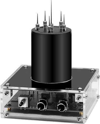 JZENT Bluetooth Music Tesla Coil SSTC - Altavoz de plasma para escritorio, generador de arco de transmisión inalámbrica, modelo de experimento de