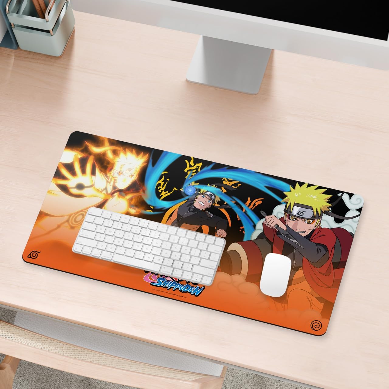 Head Case Designs Officially Licensed Naruto Shippuden Naruto Transformation Graphic Art 23.62 x 11.81 x 0.12 inches (600 x 300 mm) - L Gaming Office Desk PC Keyboard Mouse Mat Pad