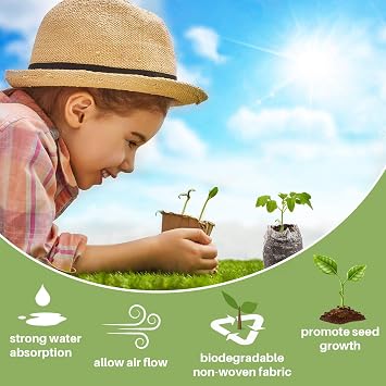 MAQIHAN 50PCS Peat Pellets for Seedlings - 35MM Seed Starter Soil Pods | Seed Starting Plug, Compressed Garden Soil Blocker for Planting, Transplanting, Indoor Outdoor Grow Flower, Vegetables, Herbs