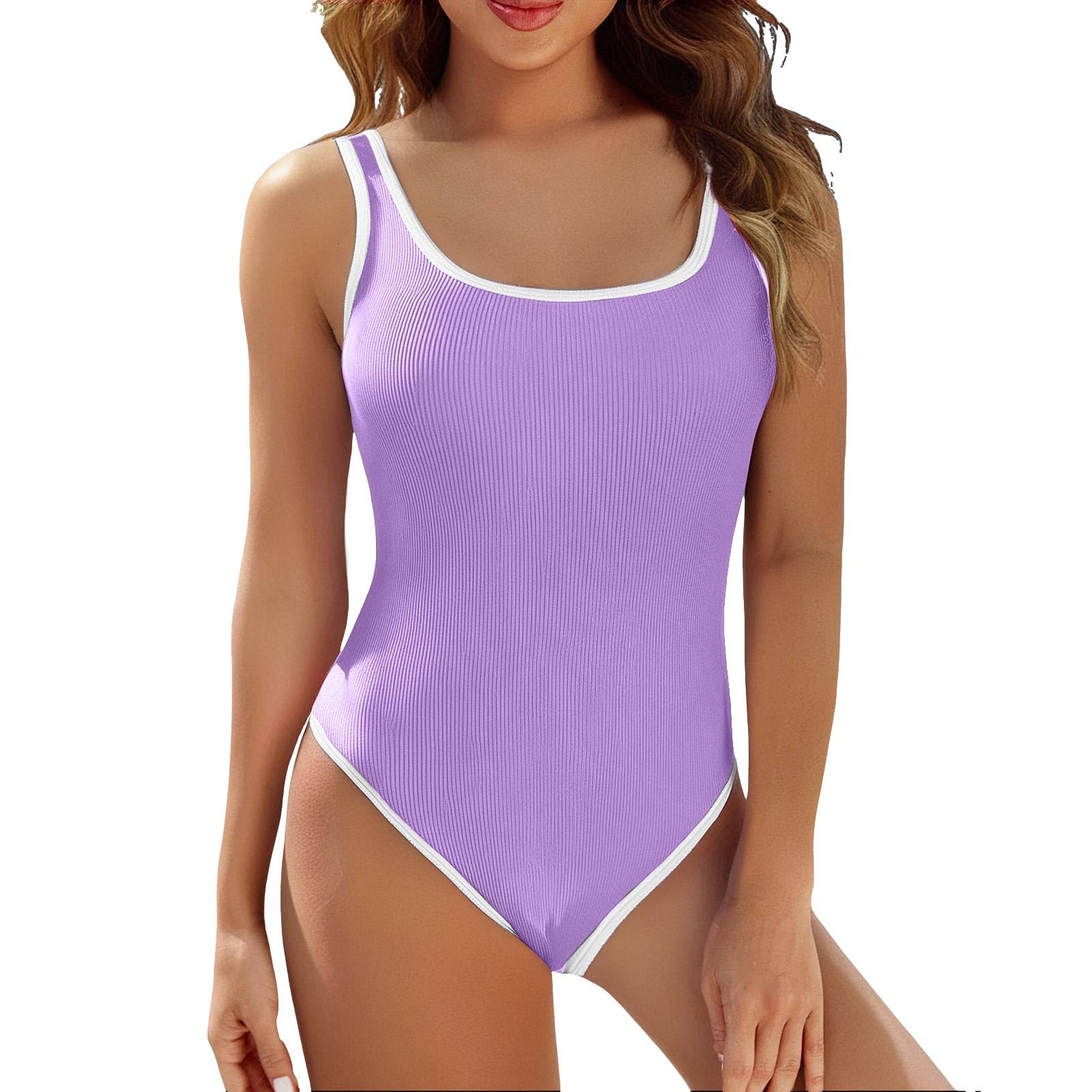 Bikini damski zestaw damski okrągły dekolt owijany kostium kąpielowy krawat wysoki 1 sztuka strój kąpielowy, żółty, XXL