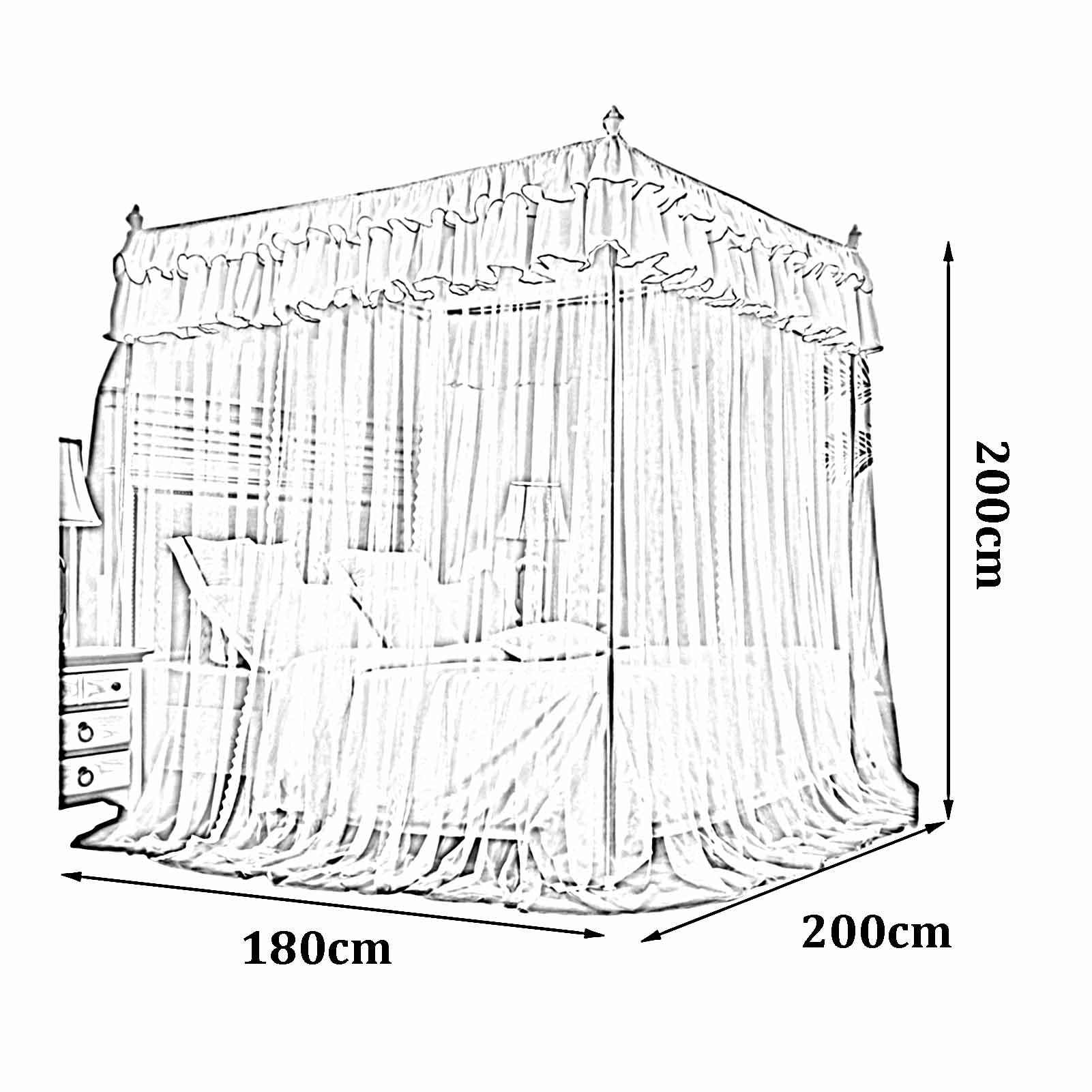 Moustiquaire à baldaquin pour lit de 1,8 m, Rideau de lit décoratif pour Chambre à Coucher, baldaquin de lit de Style Princesse (Couleur : Style 5, Taille : 1,8 x 2 x 2 m)