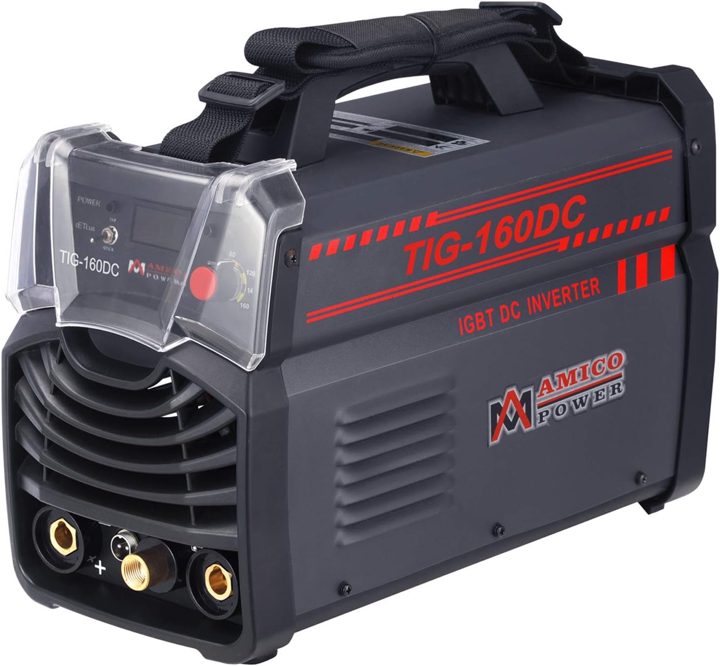 TIG 160DC TIG 160 Amp Torch ARC Stick DC Welding Machine, Red