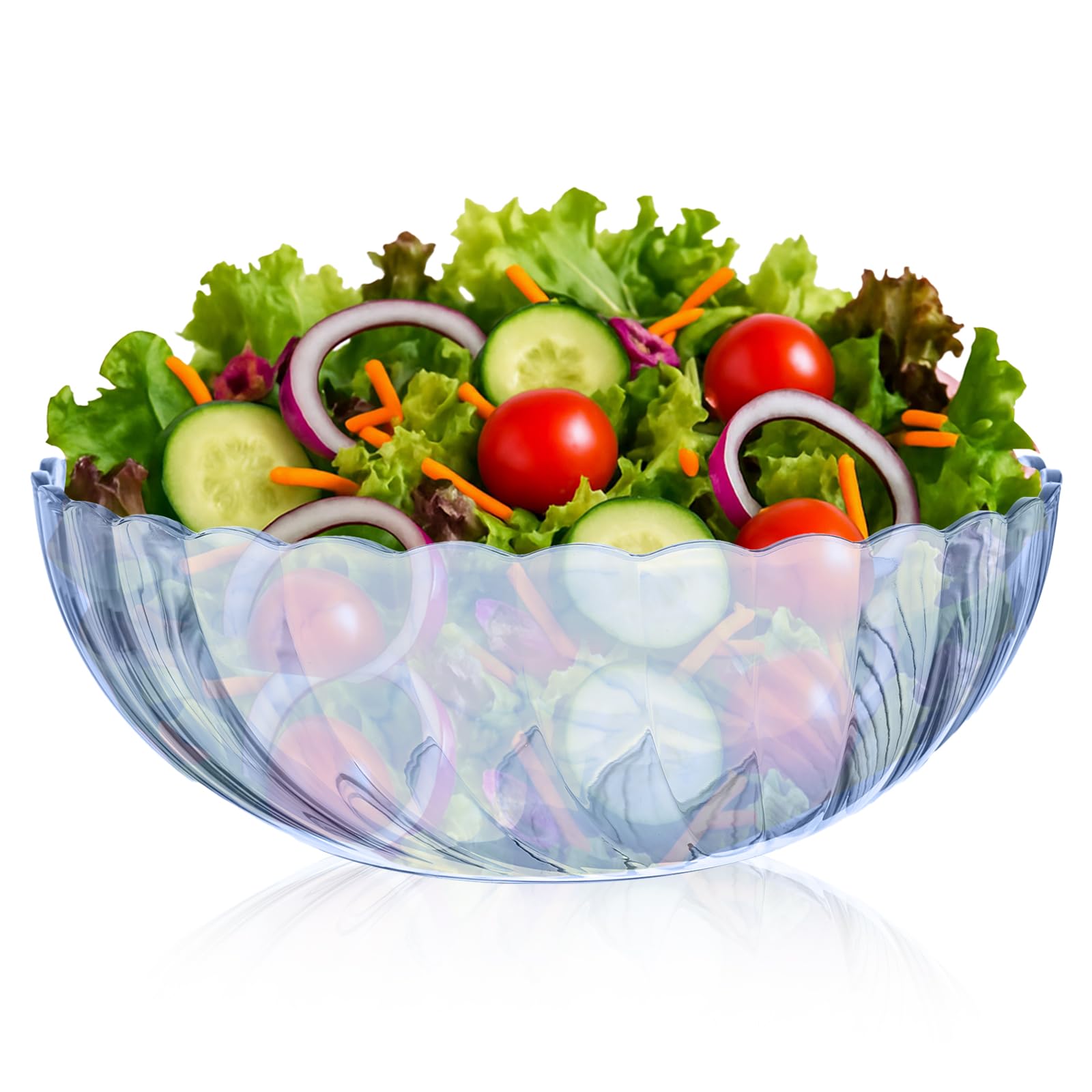 MAQUITA Lot de 4 bols de service en plastique résistants à la casse pour salade, fruits, popcorn, frites et trempettes (4 couleurs)