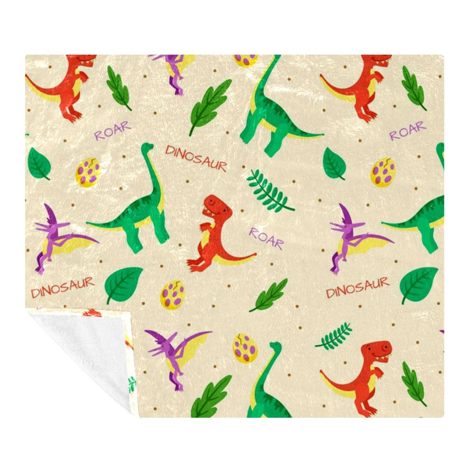 Plaid canapé motif dinosaure couverture douce soirée cocooning