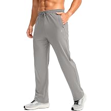 Pudolla Mens Fleece Lined Sweatpants with Zipper Pockets Winter Warm Water Resistant Athletic Pants for Workout Running