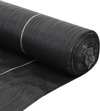 6ft x100ft Black Weed Barrier Landscape Fabric Heavy Duty 3.2OZ French Drain Fabric Ground Cover Weed Cloth for Erosion Control,Outdoor Gardening Weed Control Mat