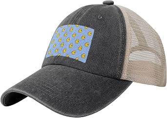 Cute DCUK Hats for Mens Womens Duck Print Mesh Baseball Cap Adjustable Snapback Hat