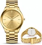 BUREI Wrist Watch for Men Minimalist Analog Dress Nice Watch Stainless Steel Watchproof Quartz Watches for Men