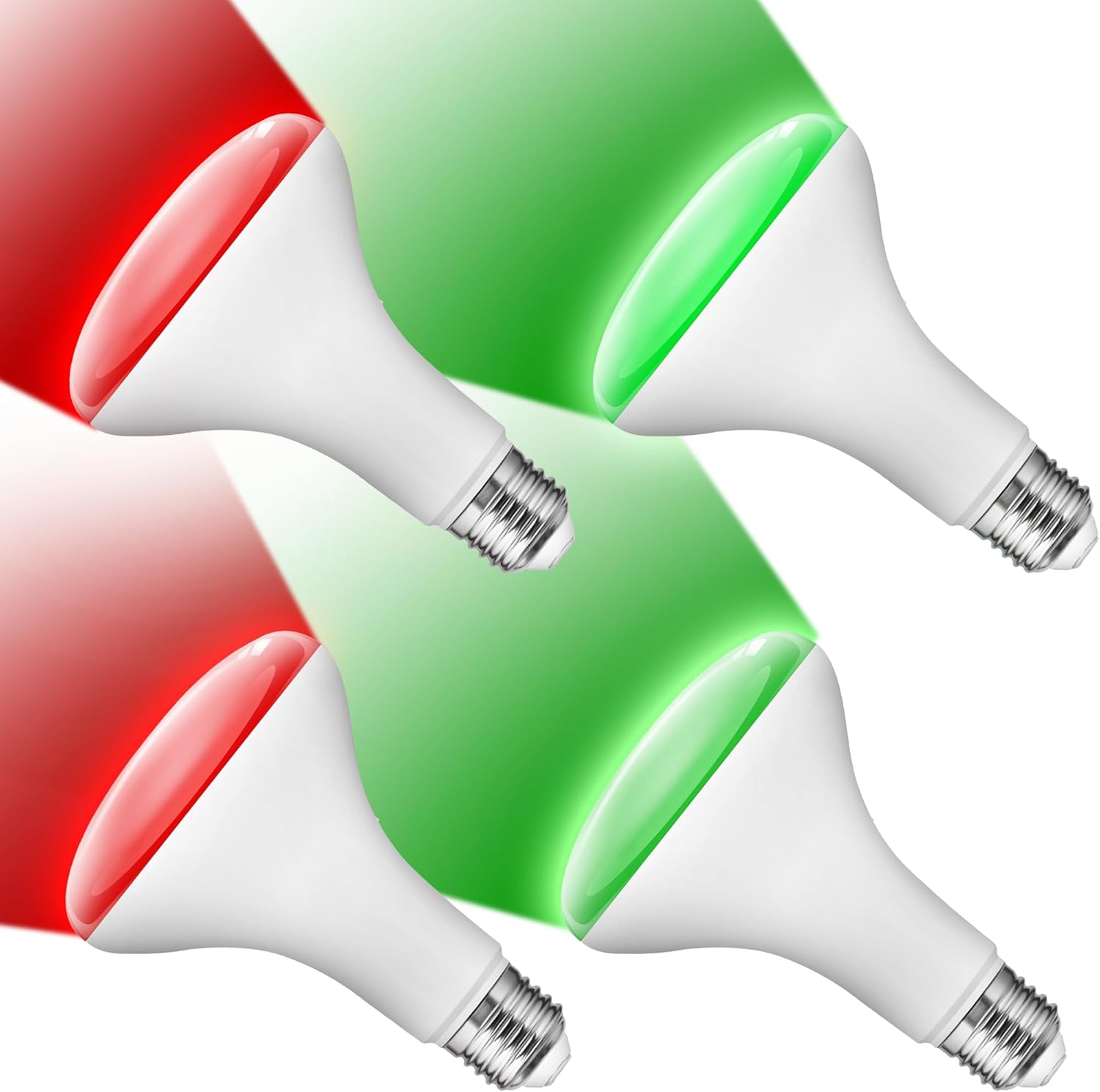 LOHAS Christmas Flood Light Bulbs, Red Green LED BR30 Flood Light