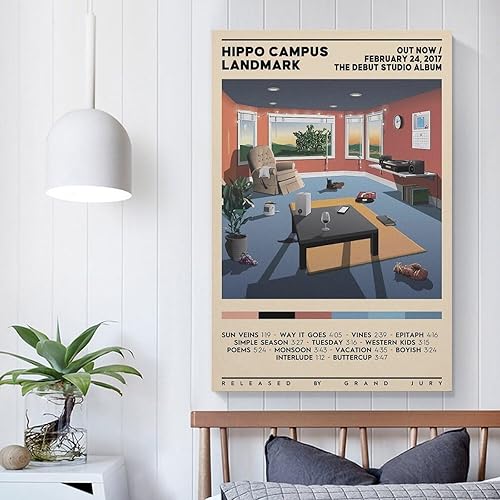 Miniatura 4 de TALLJO Landmark by Hippo Campus (1) Póster de lienzo decorativo para pared, pintura de arte decorativo para sala de estar, dormitorio, regalo, sin