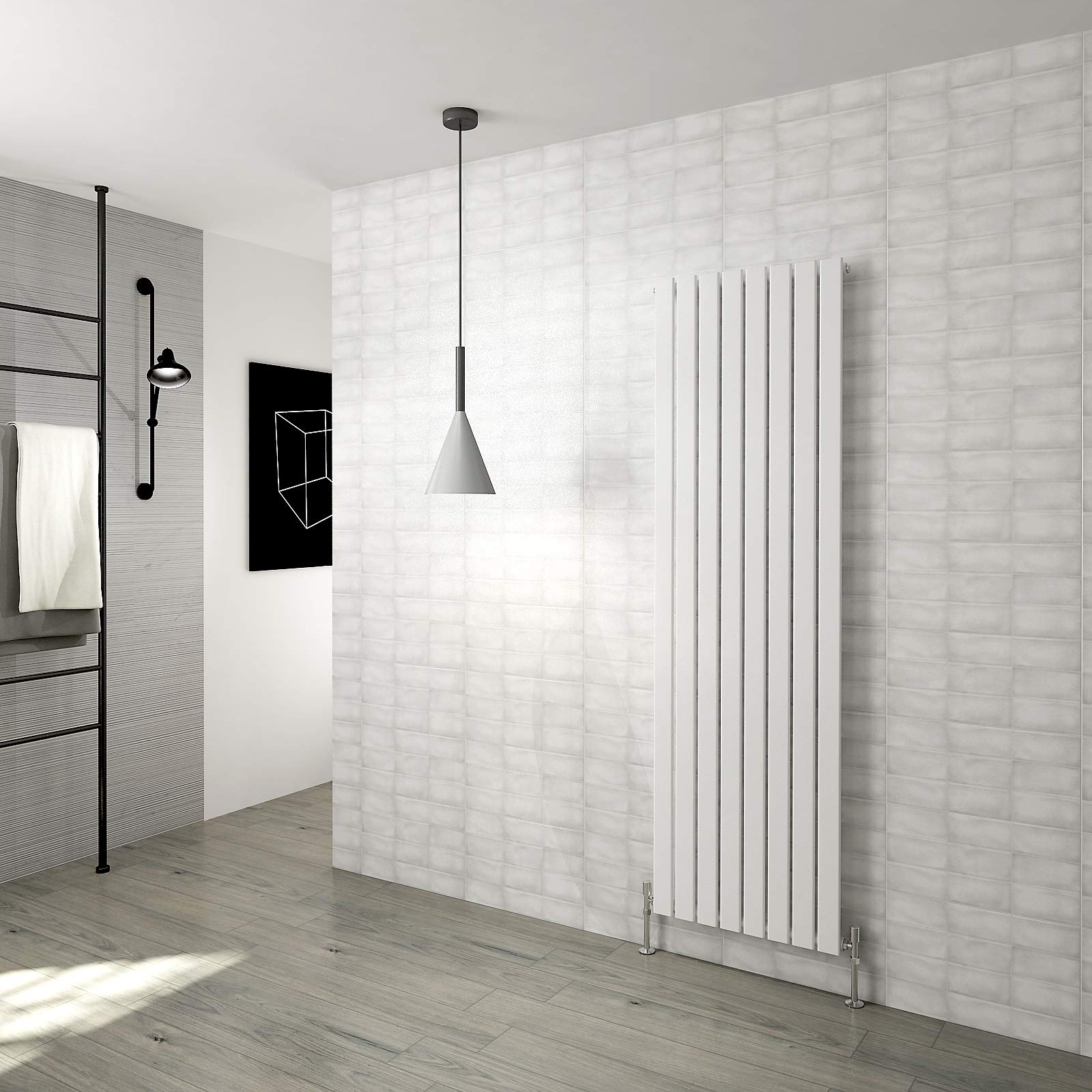 Vertical Radiator Flat Panel Designer Central Heating White Rads Single 1800x544mm