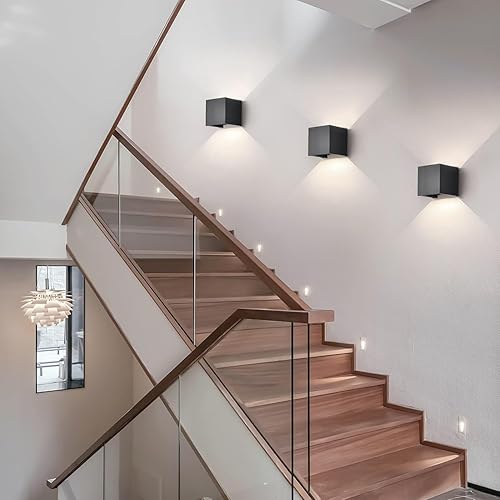 Miniatura 6 de Modernas luces de pared para exteriores de 20 W, apliques de pared modernos para exteriores, 6500 K, 2200 lúmenes, lámparas LED de pared para